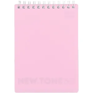 Блокнот А6 80л кл. "NEWtone PASTEL ПИОН" пласт.обл., гребень, офсет 80г/м2