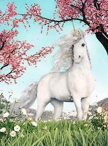 Набор д/творчества Рыжий кот Палитра Холст с красками 30х40см (18цв.) Красивый сказочный единорог Х-6824