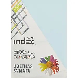 Бумага цветная «Index Color», бледно-голубая, 100 листов, А4