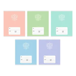 Тетрадь 18л кл. "Герб" мел.картон, выб.лак, офсет 60г/м2, поля, ассорти