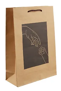 Пакет А4 32*23*9 "Рука и лапка" крафт, нейтр.