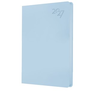 Ежедневник дат. 2027г. А5 176л "Soft Touch" голубая матча, иск.кожа, интегр.переплет, тонир.блок, скругл.углы, ляссе, инд.уп 3173910