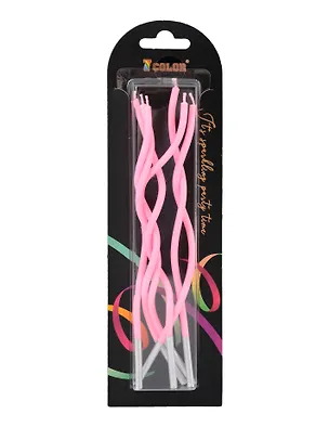 Набор свечей для торта Pink Wave (волны розовые) (6шт) (17см) (12-7color-candle_18) 3106242