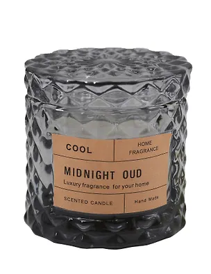 Свеча ароматическая в стакане с крышкой Midnight Oud (50г) (коробка) (12-EDENG-202505-HD15) 3111190