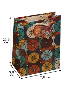 Пакет подарочный бумажный А5 "Темный узор"