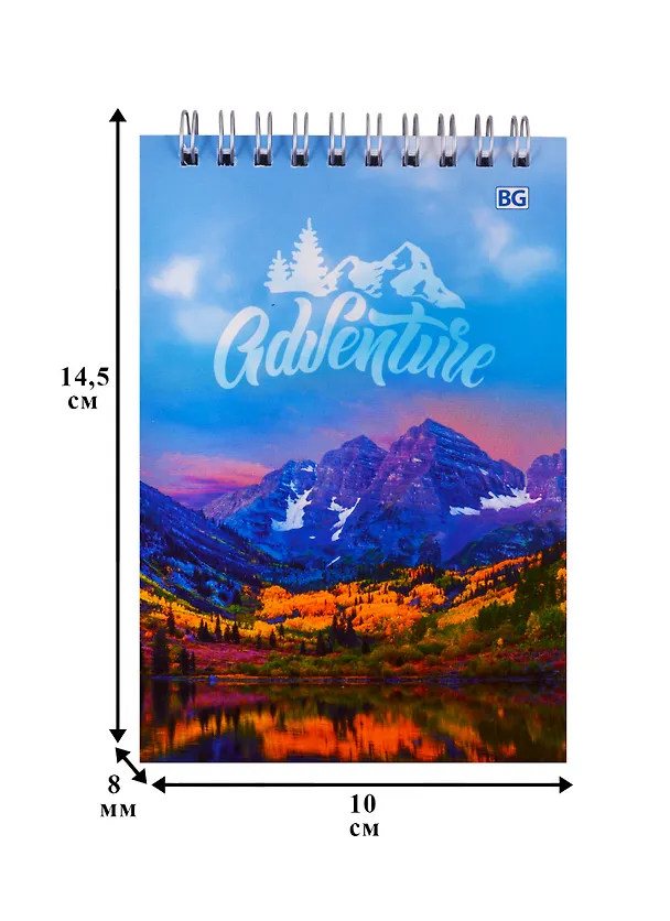 Блокнот А6 80л кл. "Adventure" карт.обл., гребень, ассорти 250917 — 3