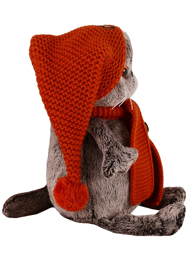 Игрушка мягкая Budi Basa, Басик в вязаной шапке и шарфе 22см 2620392 — 2