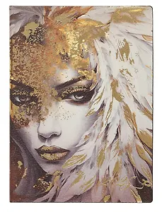 Ежедневник дат. 2025г. А6+ 176л 128х176 "Наппа. Девушка" полноцв.дизайн, кожзам, мягкий переплет, тиснение фольгой, офсет, ляссе