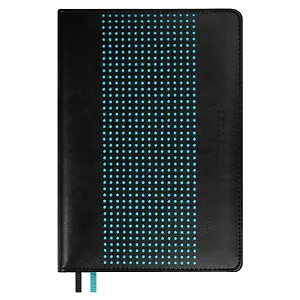 Ежедневник недат. А5 120л "Сариф" черный, иск.кожа, тв.переплет, обл.поролон, блинт.тиснение, офсет, ляссе