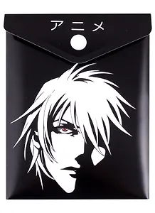 Папка-конверт А6 на кнопке "Аниме. Лицо (Сэйнэн)", вертикальная