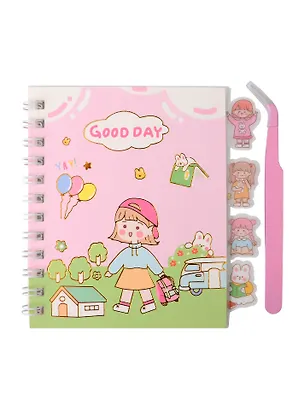 Набор декоративных наклеек в блокноте 12 листов в комплекте с пинцетом размер 90х110 мм Артикул 72283 3119895