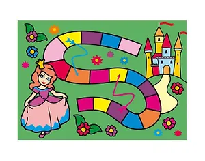 Трафарет. Песочная ходилка. А3. Принцесса и замок. -Китай: 69 440471