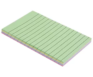 Блок бумаги 152*101 мм самоклеящийся 4 цвета, 100 листов в линейку, GoodMark