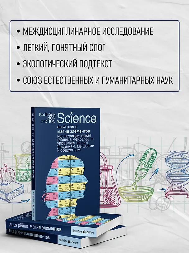 Книга Магия элементов: Как периодическая таблица Менделеева управляет нашим дыханием, мышцами и обществом (Анья Рейне) — 5