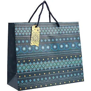 Пакет А4 26*31*12 "Новогодний орнамент" Новый год, бум.мат.