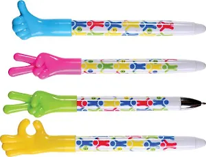 Ручка шариковая Centrum, "Жесты", синяя 0,5 мм, в ассортименте