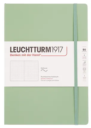 Книга для записей B5 61л тчк. "Classic" мягк.обл., цвет шалфей, Leuchtturm1917 3166570