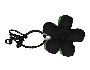 Брелок-обвес на сумку Цветочек Черный/Зеленый (текстиль) (12-3307032615-6124)