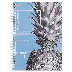 Тетрадь в клетку Hatber, Pineapple, 80 листов, двухсторонняя, в ассортименте 250026