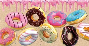 Конверт для денег Без текста (пончики) 1-20-0967