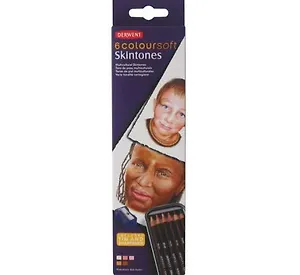 Набор цветных карандашей Coloursoft 6цв оттенки кожи в блистере