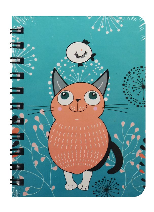 Записная книжка «Cat's dreams» А7, 80 листов в клетку, спираль, Kairui 240227 — 1