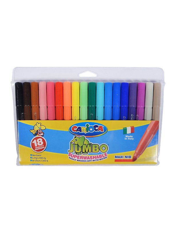 Фломастеры 18цв "CARIOCA JUMBO" толстые, к/к, подвес, Universal 231386 — 1