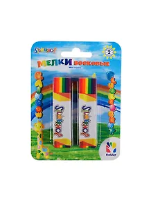 Мелки восковые 02шт "Rainbow" флюор., блистер, подвес, Silwerhof