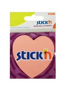 Блок бумаги самоклеящийся "Сердце", 7 х 7 см, 50 листов