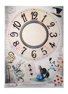 Декупажная карта Оригинальный циферблат А4 (DK3074) (упаковка)