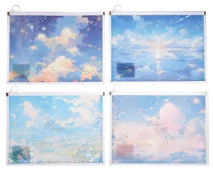 Папка А4 на молнии "Believe in magic", с расширением, сыпуч.блестки, ассорти 3104437