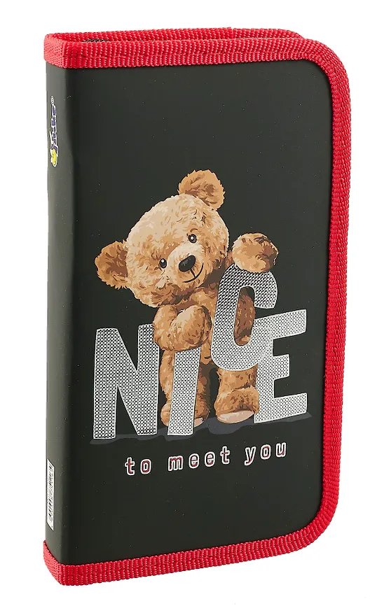 Пенал «Мишка nice», 1 отделение, молния, 19х11 см, Оникс 3037737 — 1