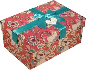 Коробка подарочная "Бирюзовые огурцы" 15*11*8см