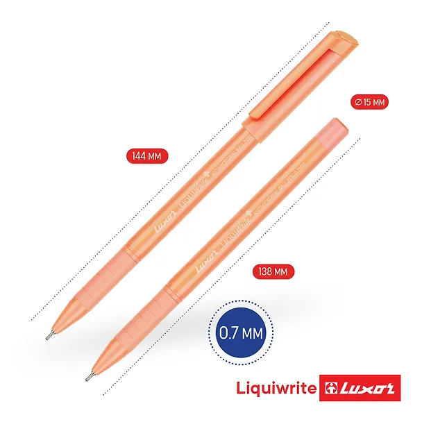 Шариковая ручка синяя 0,7 мм, Liquiwrite, Luxor, в ассортименте 2972305 — 3