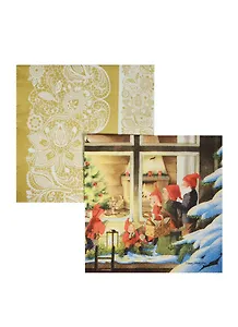 Набор салфеток для Декупажа Гномы ждут гостей (64L004/TL326709) (2шт) (упаковка)