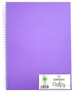 Блокнот для эскизов А4 50л "Notes" 120г/м2, фиол.пласт.обл, спираль, Canson