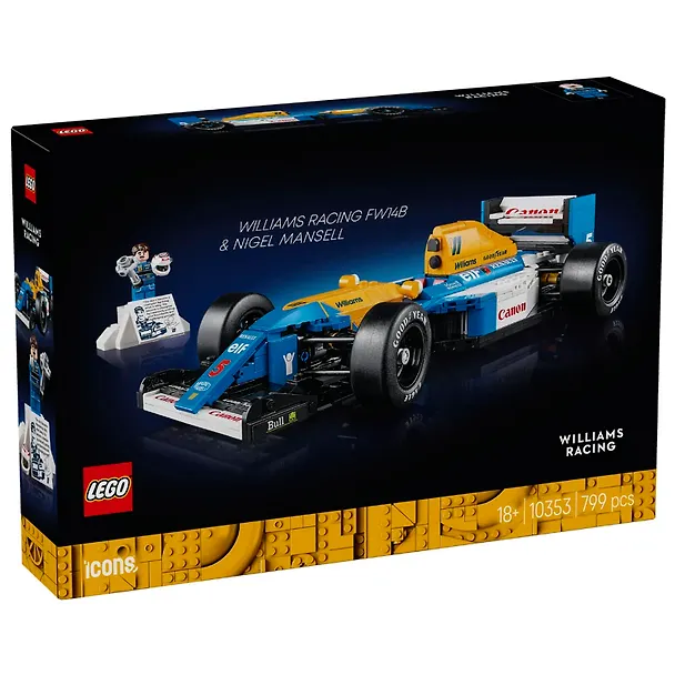 LEGO Icons: Гоночный автомобиль Williams Racing FW14B и Найджел Мэнселл, 799 деталей (10353) 3126521 — 2