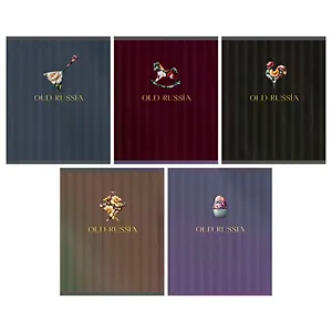Тетрадь 48л кл. "OLD RUSSIA" карт.обл.,  мат.ламинация, тиснение фольгой, скрепка, ассорти