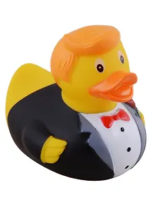 Игрушка для ванной, уточка резиновая FUNNY DUCKS "Уточка Жених" (1823)