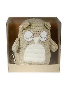 Сова спящая в крафт коробке (22см)