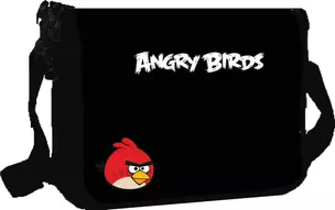 Сумка молодежная "ANGRY BIRDS" 30,5*25,5*10,5см, полиэстер, ремень через плечо, черная, CENTRUM — 229906 — 1