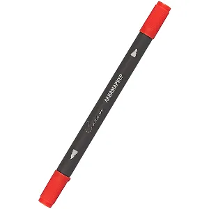 Маркер акварельный "Сонет", двухсторон., кисть и тонкий наконечник, красный, сонет