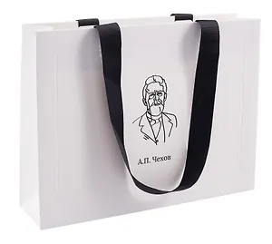 Пакет подарочный А4 "Цитаты. Чехов А.П." горизонт., нейтр., Bookvalno