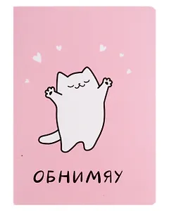 Записная книжка А6 32л кл. "Обнимяу", сшивка