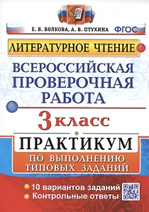 Всероссийская проверочная работа. Литературное чтение. 3 класс. Практикум по выполнению типовых заданий