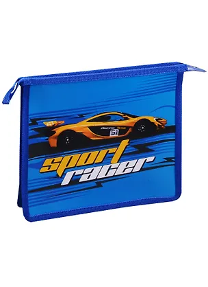 Папка для тетрадей А5 "Жёлтое гоночное авто" на молнии 243700