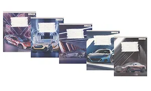 Тетрадь в клетку Listoff, "Суперкары", 18 листов, в ассортименте