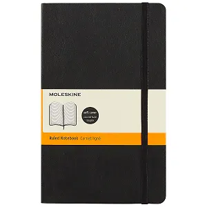 Книга для записей Moleskin Classic Soft, мягкая обложка, чёрная, 96 листов, А5