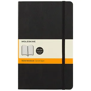 Книга для записей Moleskin Classic Soft, мягкая обложка, чёрная, 96 листов, А5 240953