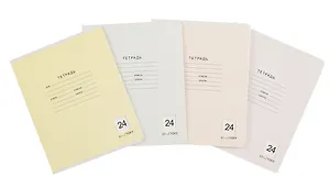 Тетрадь в линейку Listoff, "Классическая серия", 24 листа, в ассортименте